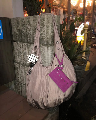 Eyelet Round Nylon Bag