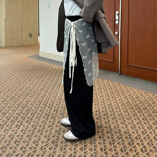 Ribbon sheer wrap skirt