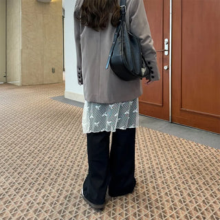 Ribbon sheer wrap skirt