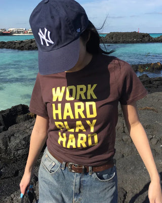 WORK Lettering Short-Sleeved T-Shirt