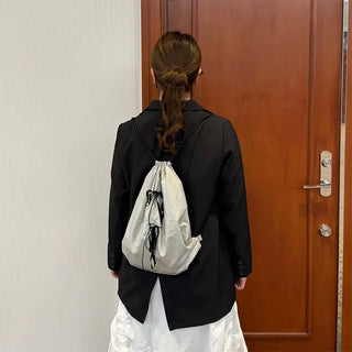 Glossy Ribbon String Shoulder Bag
