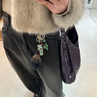 One-tuck wide denim pants