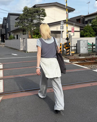 2-way hem wide outseam sweatpants