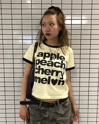 Fruit Ringer Semi-Cropped Half T-Shirt