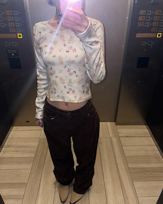Baby Jewel Neck Cropped Fleece-Lined Cut and Sew Top