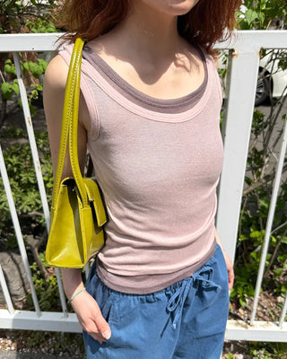 U-neck layered camisole