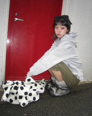 Dot Big Ribbon Boa Bag