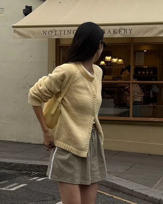 Two-line track elastic waist shorts