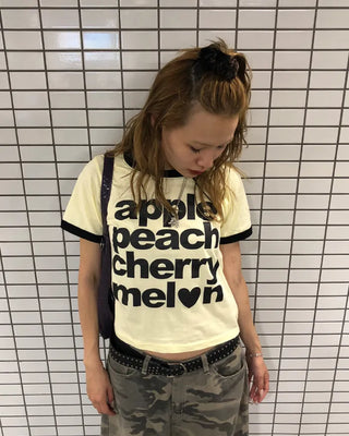 Fruit Ringer Semi-Cropped Half T-Shirt