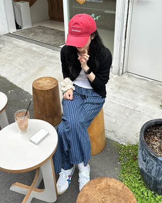 Cropped Collar Cardigan
