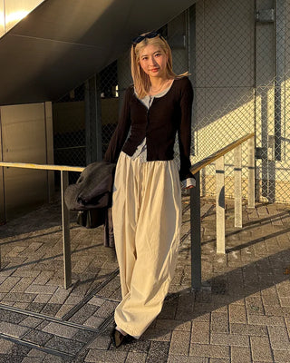 Layered Rib Cardigan