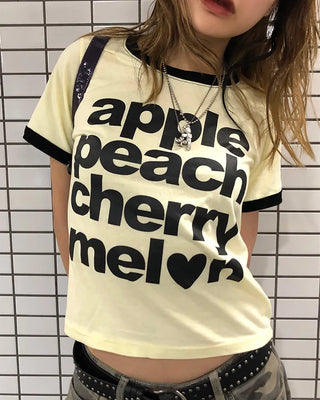 Fruit Ringer Semi-Cropped Half T-Shirt