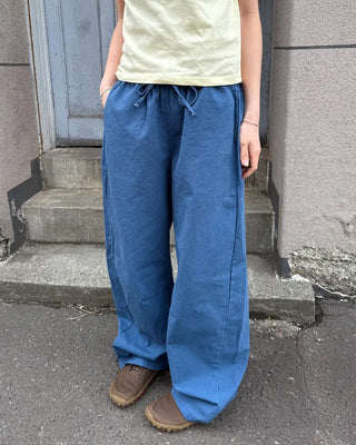 Cotton pants with elastic waistband