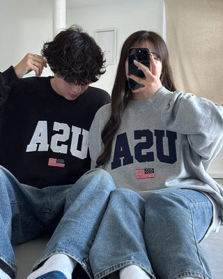 (Unisex) USA Embroidered Sweatshirt