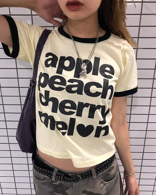 Fruit Ringer Semi-Cropped Half T-Shirt