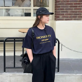 HONESTY Lettering Short-Sleeve T-Shirt
