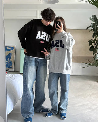 (Unisex) USA Embroidered Sweatshirt