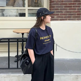 HONESTY Lettering Short-Sleeve T-Shirt