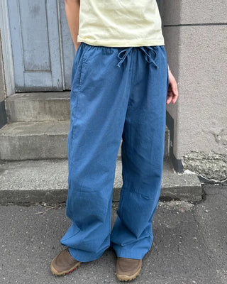 Cotton pants with elastic waistband