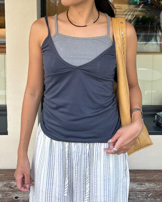 Square neck layered camisole
