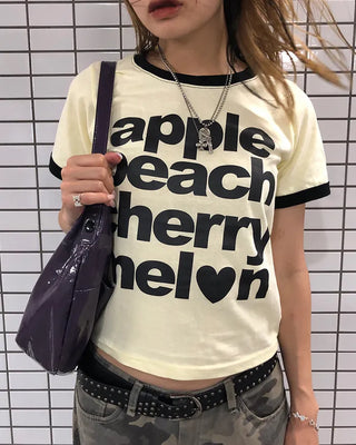Fruit Ringer Semi-Cropped Half T-Shirt