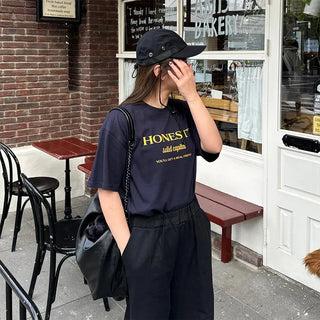 HONESTY Lettering Short-Sleeve T-Shirt