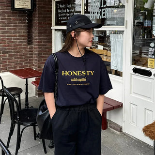 HONESTY Lettering Short-Sleeve T-Shirt