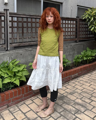 Elastic waistband button detail leggings pants