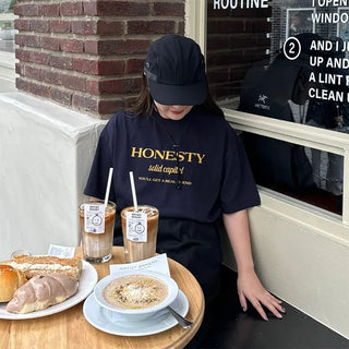 HONESTY Lettering Short-Sleeve T-Shirt