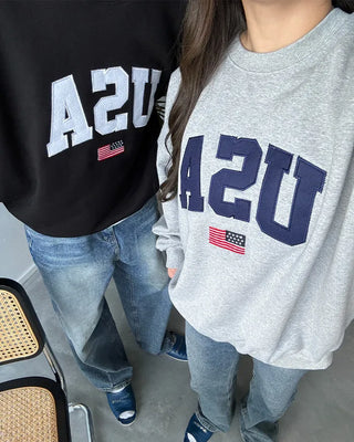 (Unisex) USA Embroidered Sweatshirt