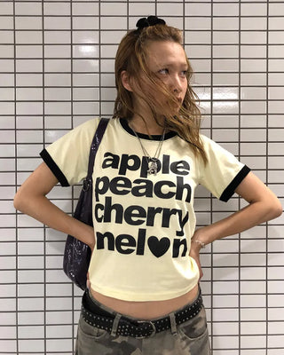 Fruit Ringer Semi-Cropped Half T-Shirt
