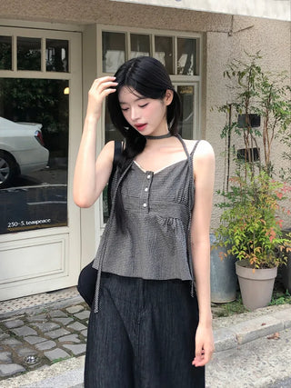 [4 colors] Slit Denim Long Skirt