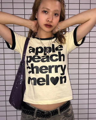 Fruit Ringer Semi-Cropped Half T-Shirt
