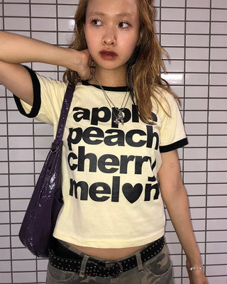 Fruit Ringer Semi-Cropped Half T-Shirt