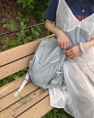 Graph Check Multi-Pocket Backpack