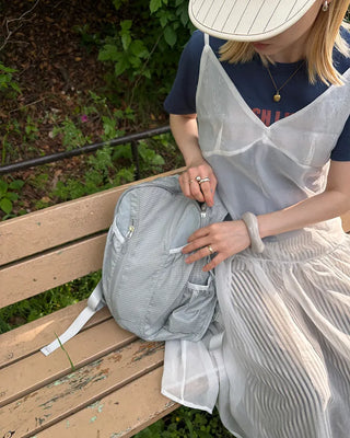 See-through gathered yoke camisole dress