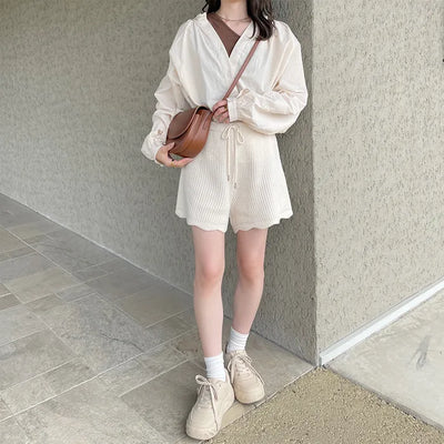Wave Short Knit Pants