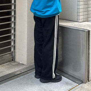 Fleece-lined wide-leg training pants