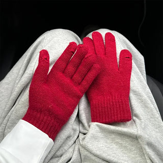 Solid Finger Hole Gloves