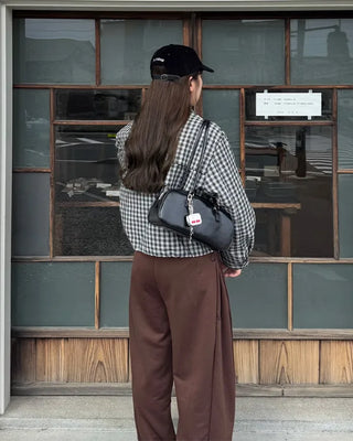 Oval long shoulder bag