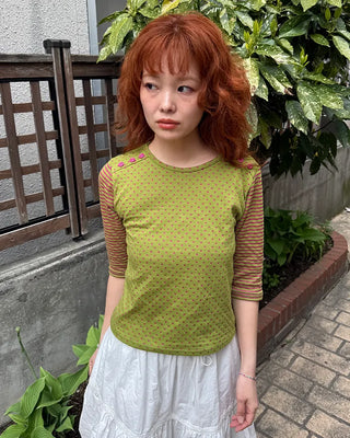 Side Button Point T-Shirt