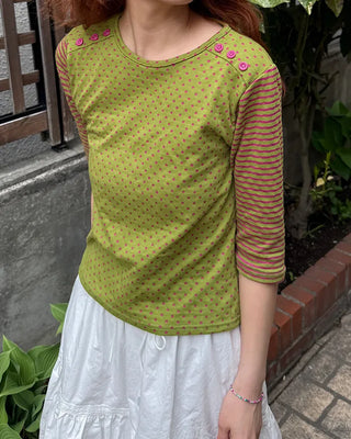 Side Button Point T-Shirt