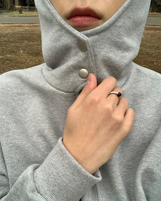 (Unisex) Crop Fit Hooded Parka