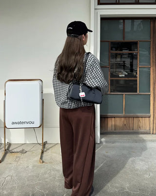 Checked string jacket