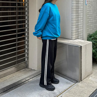 Fleece-lined wide-leg training pants