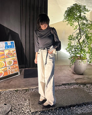 Daily straight denim pants
