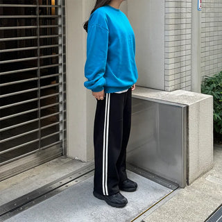 Fleece-lined wide-leg training pants