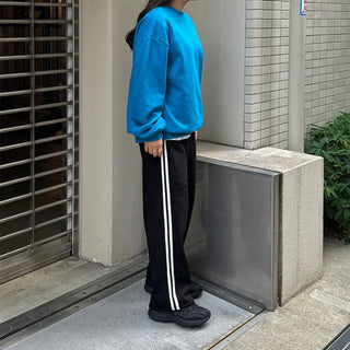 Fleece-lined wide-leg training pants