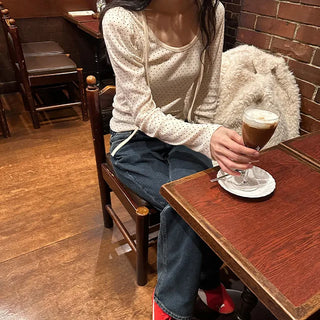 Dot Puff Long-Sleeve T-Shirt