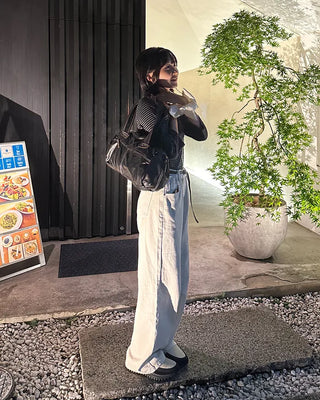 Daily straight denim pants